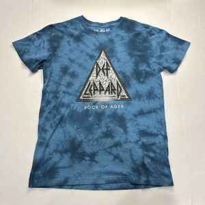 Def Leppard Shirt Mens Small Tie Dye Rock Of Ages Rock 80s Music Concert Graphic